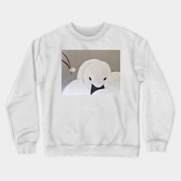 The Swan and the Little Flower Crewneck Sweatshirt by Michela's Store